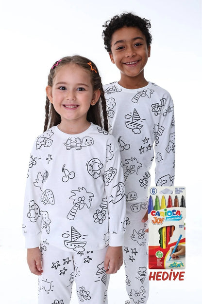 Boyanabilir Çocuk Pijama Takımı