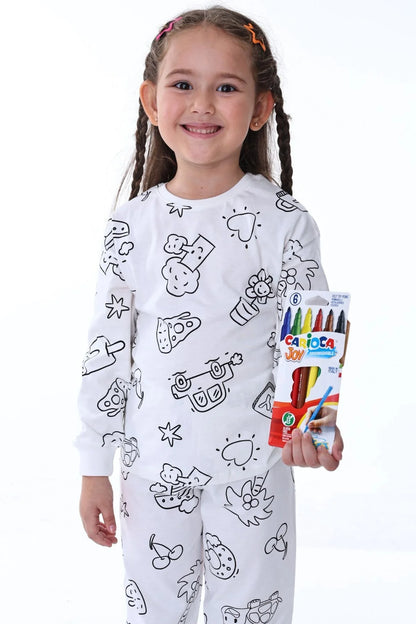 Boyanabilir Çocuk Pijama Takımı